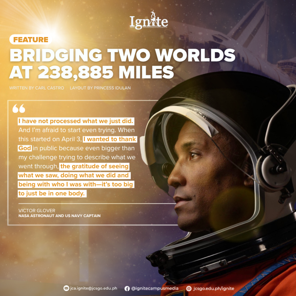 Bridging two worlds at 238,885 miles